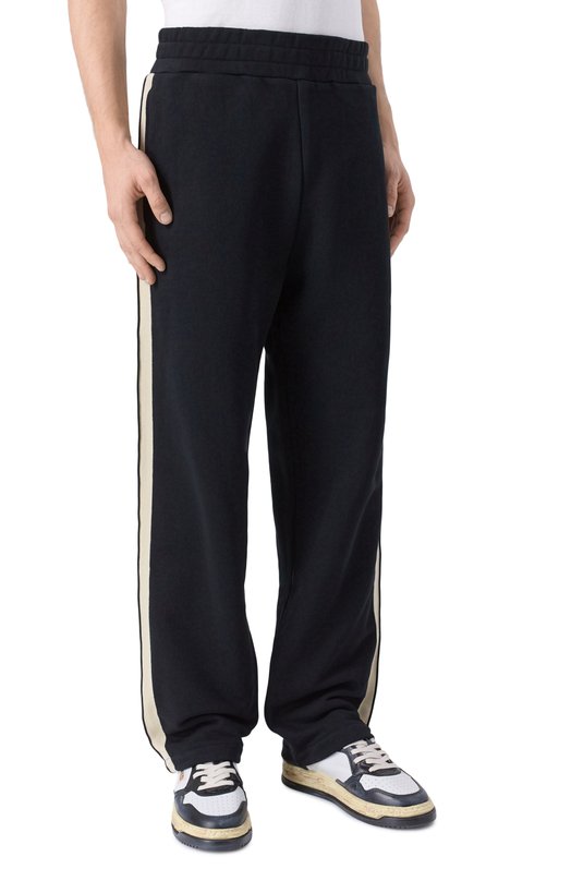 Хлопковые брюки Palm Angels PMCH02KF25FLE001 Чёрный  PMCH02KF25FLE001 Фото 3