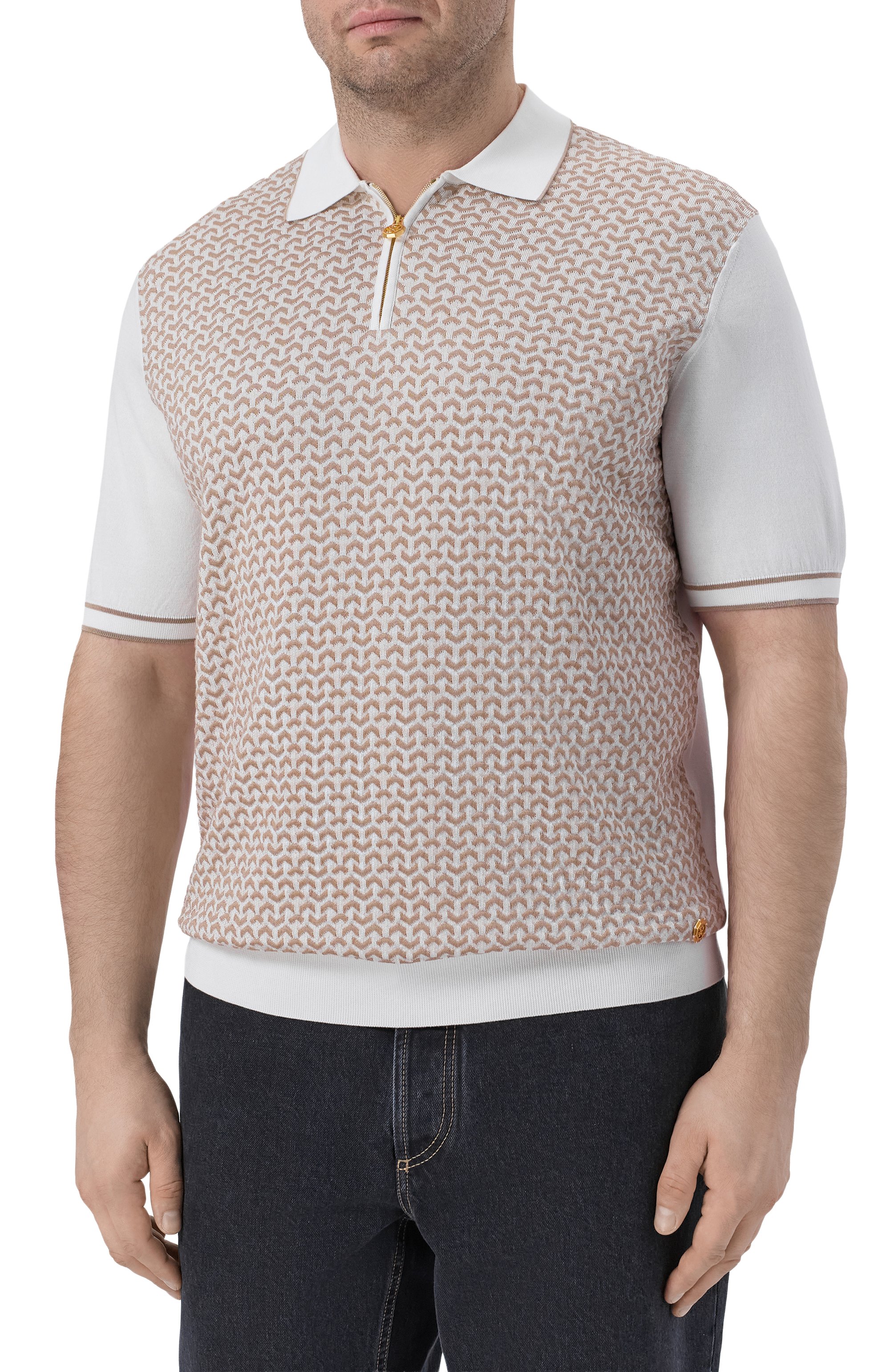 Поло из хлопка и шелка STEFANO RICCI, арт. K212037P31/F26193, фото 3