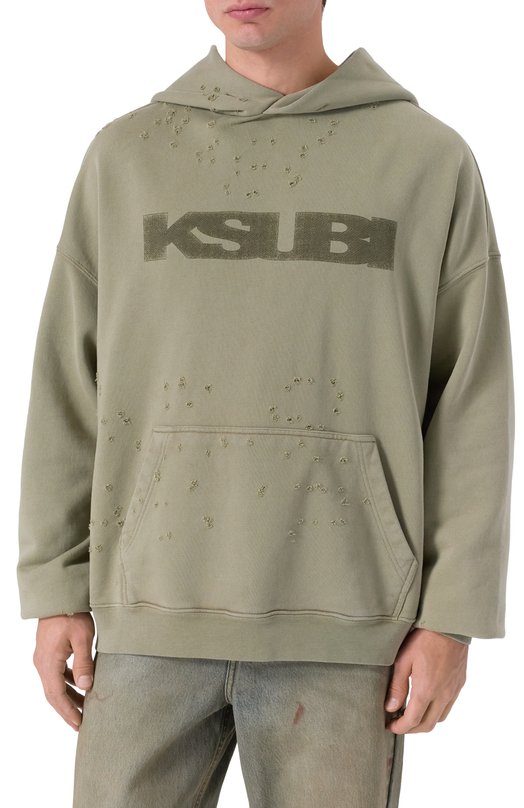 Хлопковое худи Ksubi MPF25FL007 Зелёный  MPF25FL007 Фото 3
