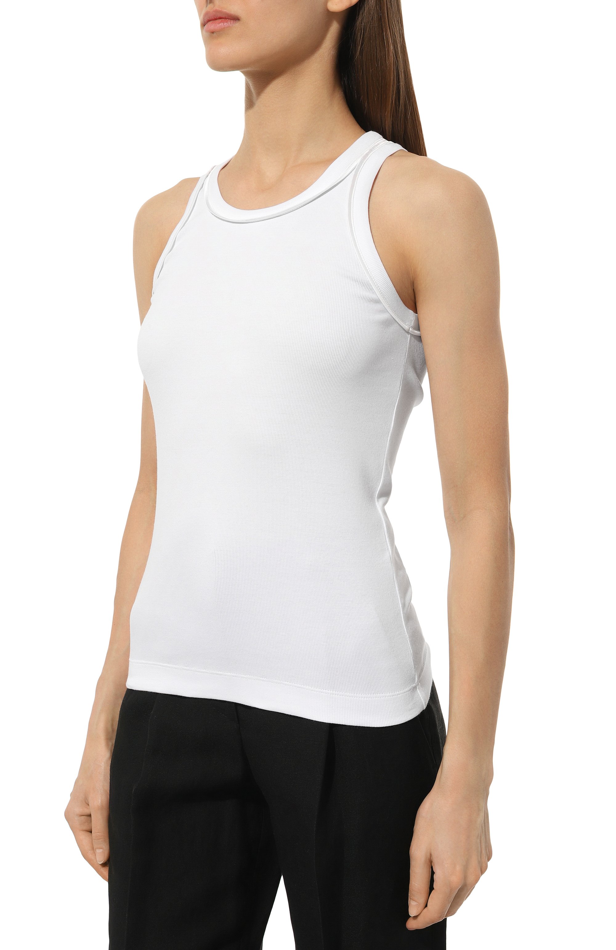 Хлопковая майка BRUNELLO CUCINELLI белого цвета по цене 54050 руб., арт. M0TC8EH700, фото 3 Хлопковая майка BRUNELLO CUCINELLI, арт. M0TC8EH700, фото 3