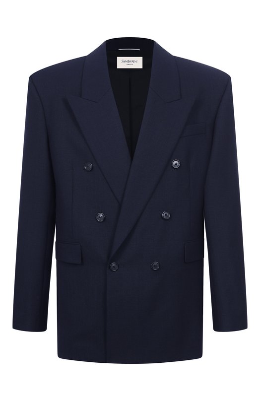 Шерстяной пиджак Saint Laurent 835102/Y5K32 Синий 835102/Y5K32