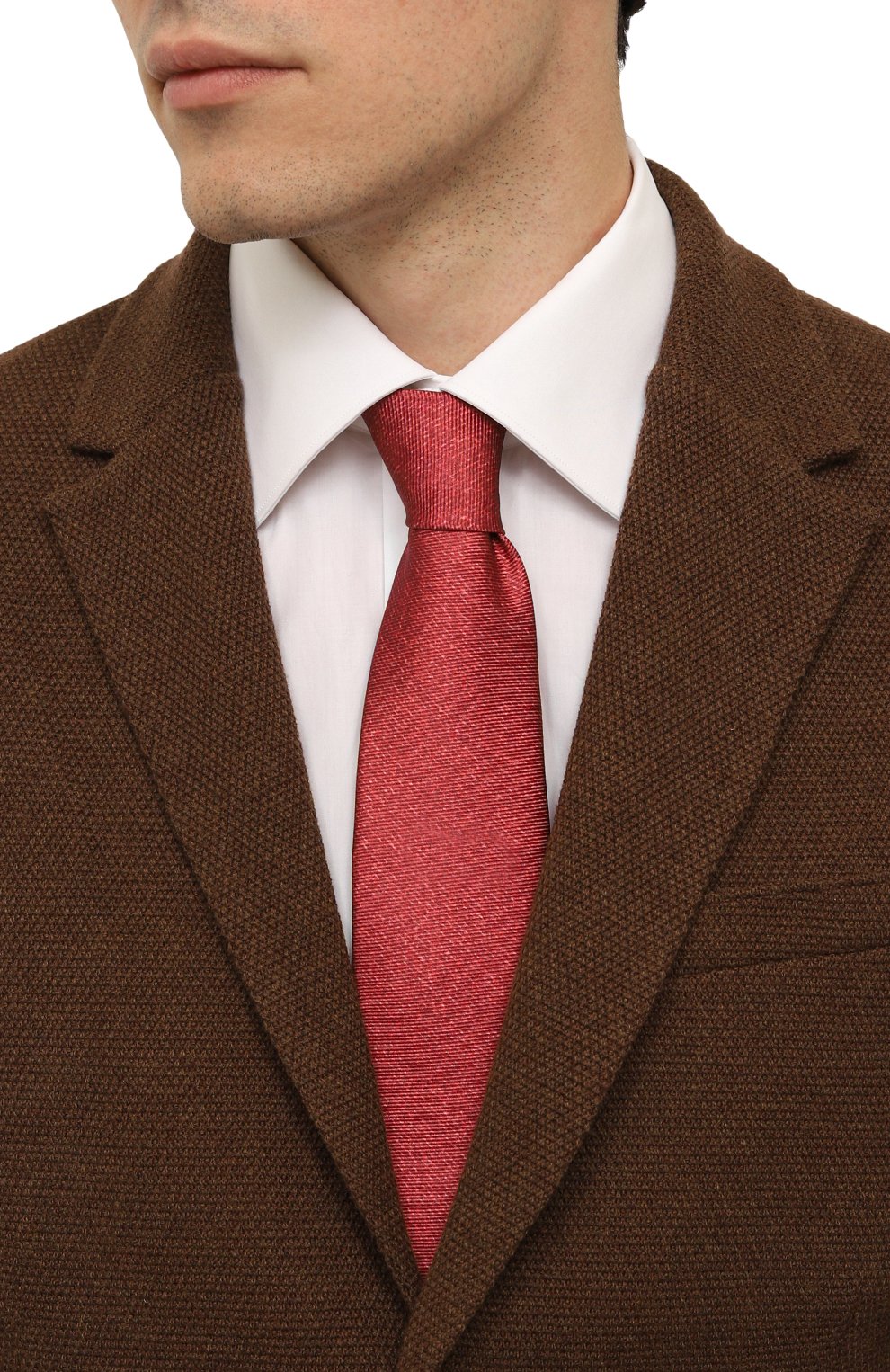 Шелковый галстук KITON красного цвета по цене 29500 руб., арт. UCRVKPC07H59, фото 2 Шелковый галстук KITON, арт. UCRVKPC07H59, фото 2