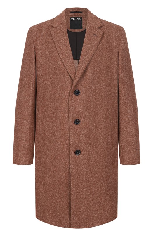 Шерстяное пальто Zegna 689000/4DB Коричневый 689000/4DB