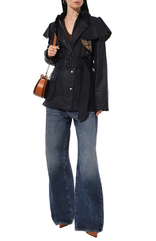 Хлопковая куртка Chloé x Barbour Chloé CHC23SVE90048 Синий  CHC23SVE90048 Фото 2