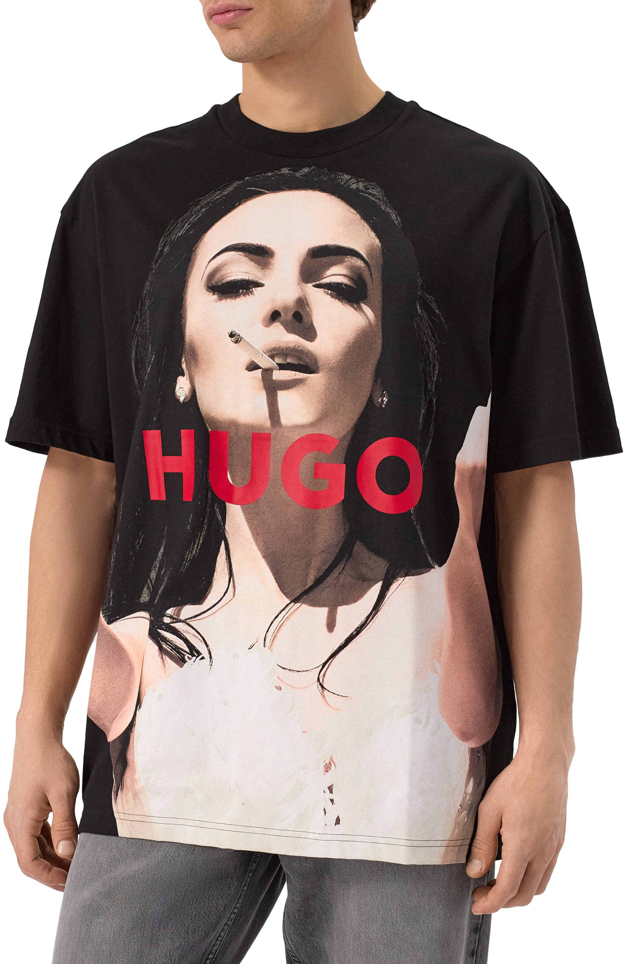 Хлопковая футболка HUGO, арт. 50535314, фото 3