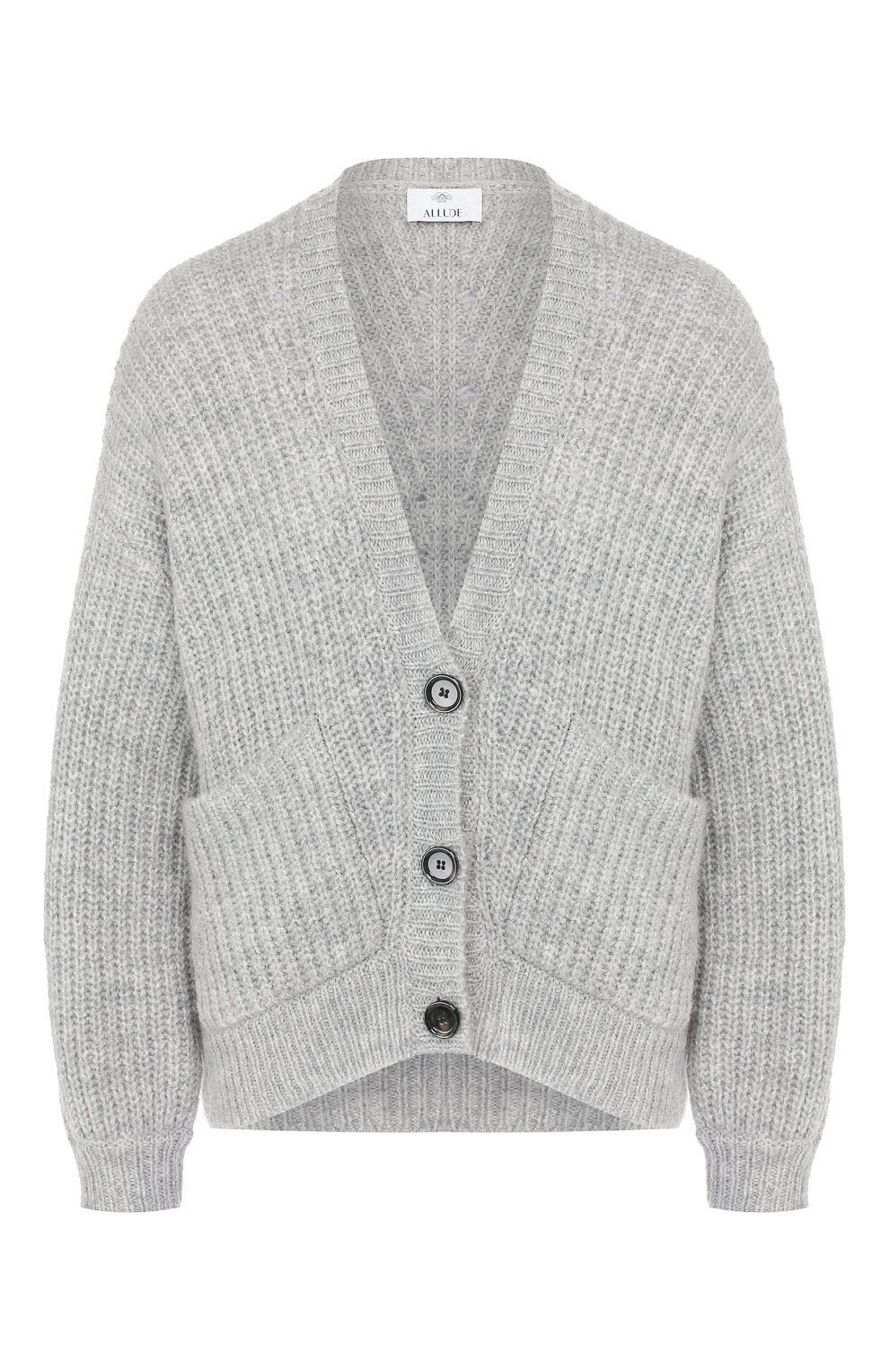 Кардиган ALLUDE серого цвета по цене 20800 руб., арт. 195/62032, фото 1 Кардиган ALLUDE, арт. 195/62032, фото 1