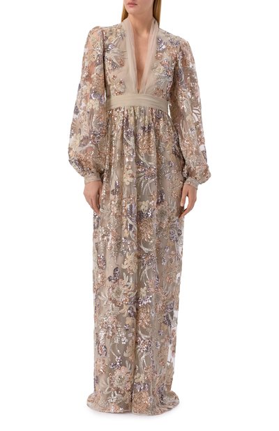 Женское платье с отделкой пайетками ZUHAIR MURAD, арт. RDR26052/TUEM016
