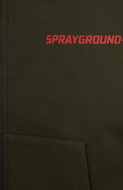 Хлопковая толстовка SPRAYGROUND, арт. SPY1112GRN, фото 3
