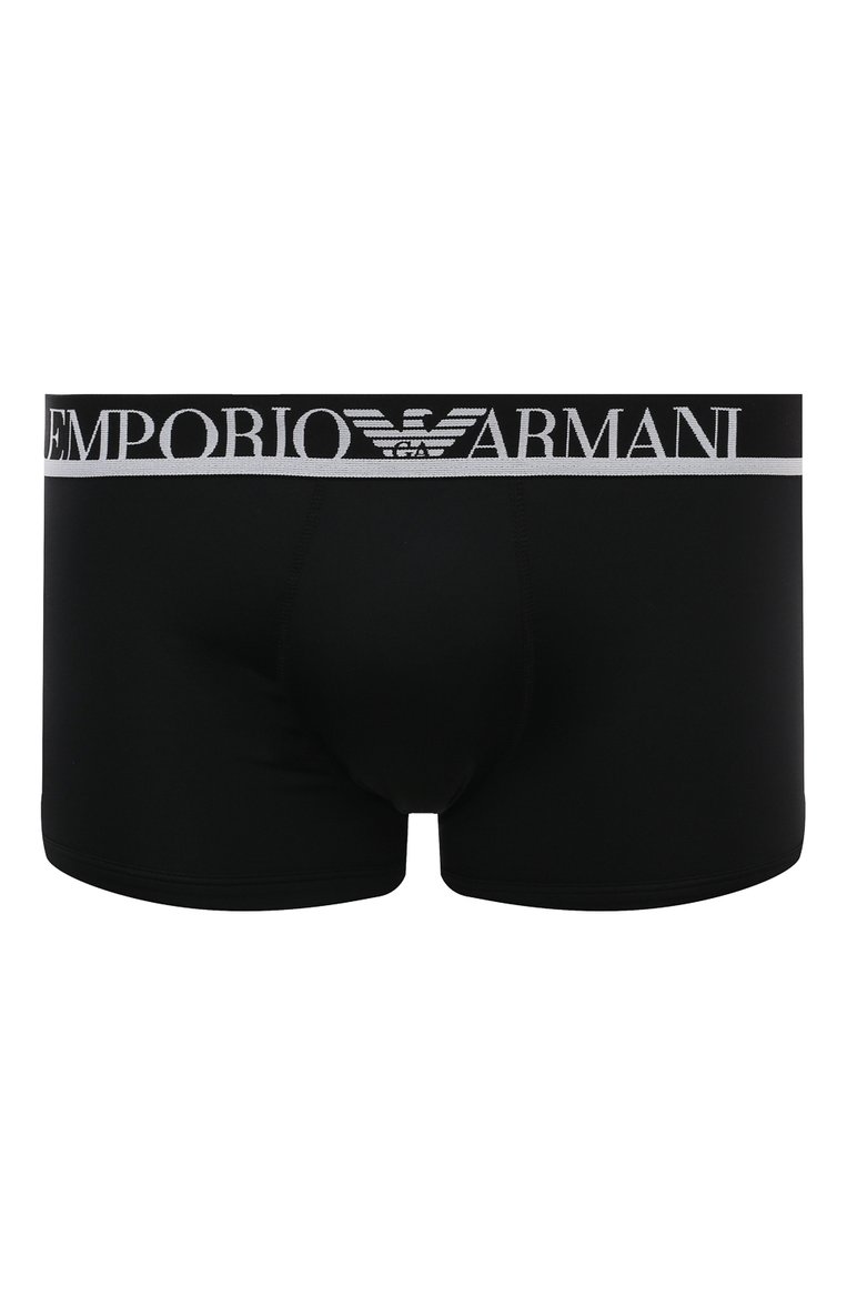 Мужские боксеры EMPORIO ARMANI черного цвета, арт. 111389/3F719 | Фото 1 (Кросс-КТ: бельё; Материал внешний: Синтетический материал; Материал сплава: Проставлено; Нос: Не проставлено; Мужское Кросс-КТ: Трусы)