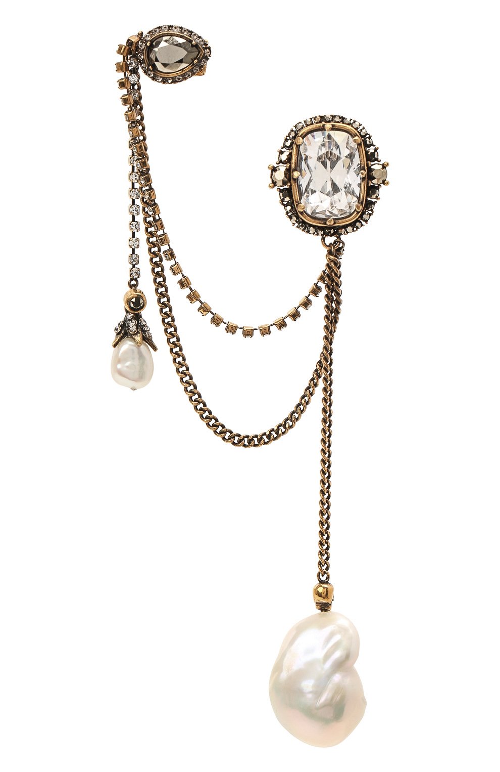 Моносерьга ALEXANDER MCQUEEN золотого цвета по цене 88950 руб., арт. 650483/I1213, фото 1 Моносерьга ALEXANDER MCQUEEN, арт. 650483/I1213, фото 1