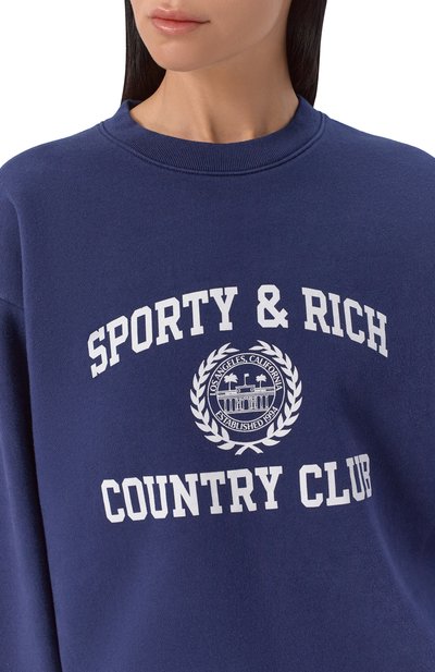 Хлопковый свитшот SPORTY AND RICH, арт. ST09876218BL106, фото 5