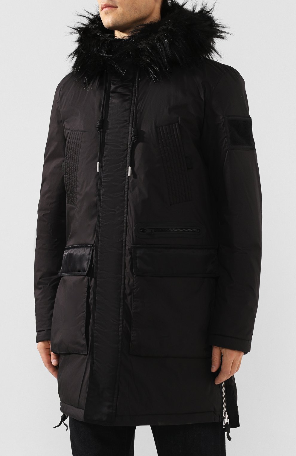 Хлопковая парка с меховой отделкой DIESEL, арт. 00SYUH/0GAVS, фото 3