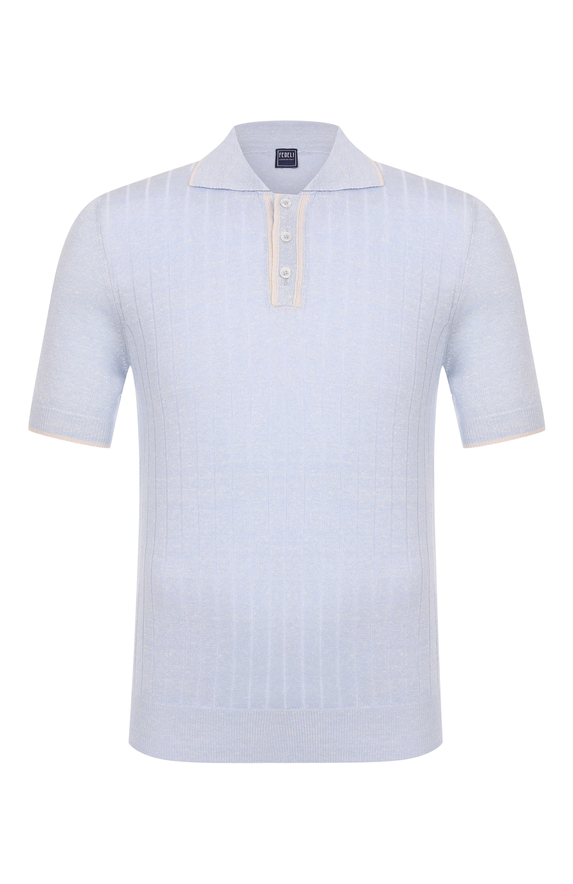 Поло изо льна и хлопка FEDELI, арт. 8UE05822, фото 1