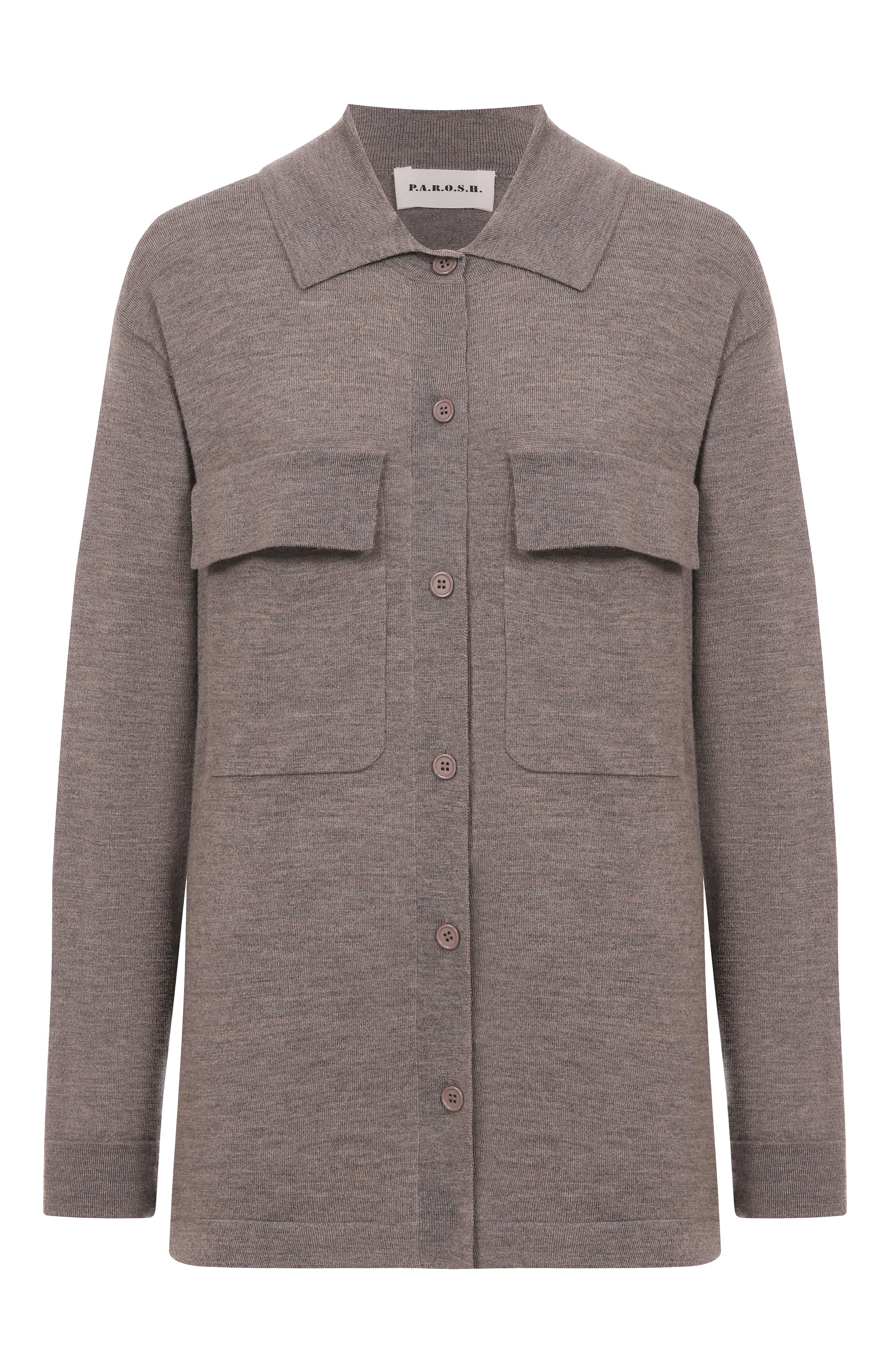 Рубашка из шерсти и кашемира P.A.R.O.S.H., арт. LIME25-D540898, фото 1