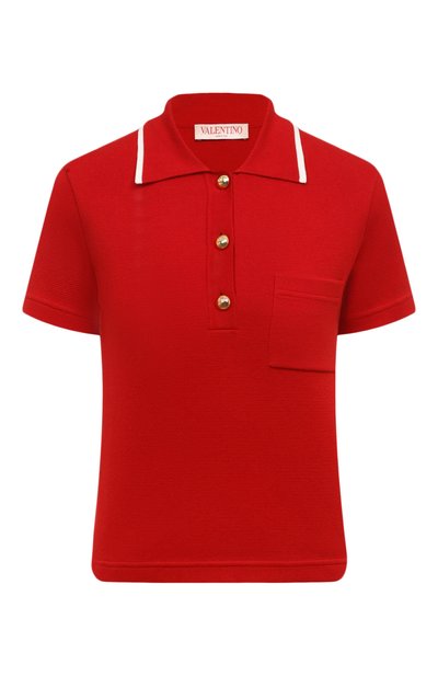 Хлопковое поло VALENTINO, арт. 5B3KC57C8P9, фото 1