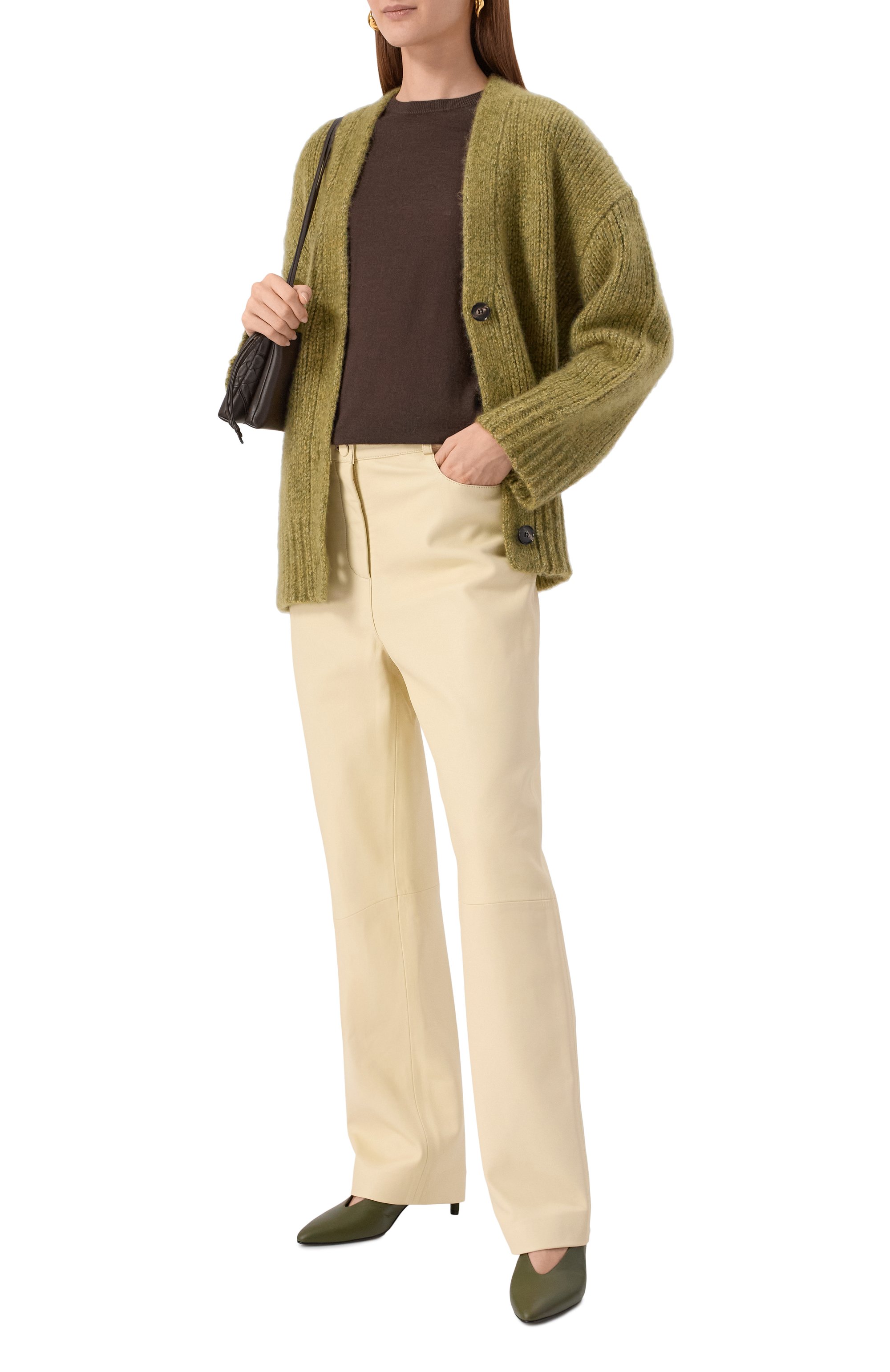 Кожаные брюки LOULOU DE SAISON, арт. C0BE, фото 2