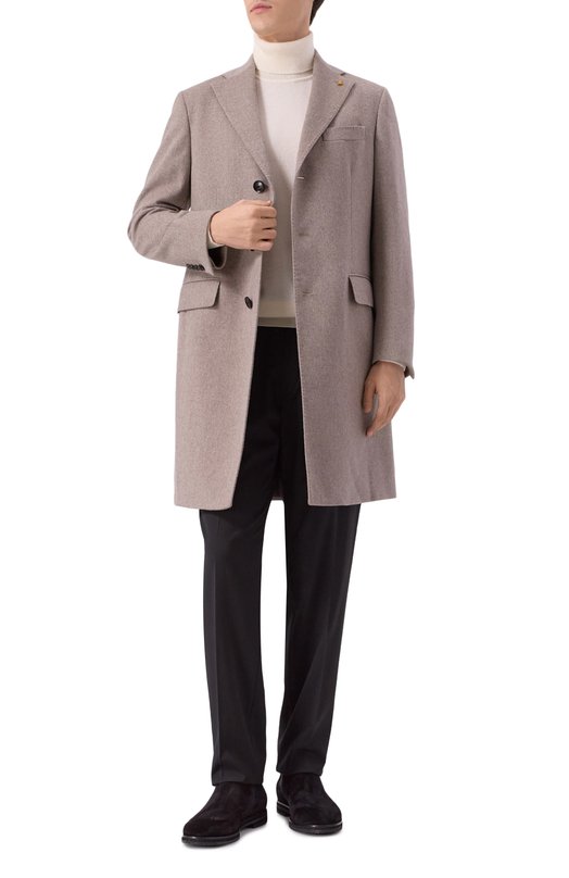 Кашемировое пальто Sartoria Latorre A0STA/UG073X Бежевый  A0STA/UG073X Фото 2
