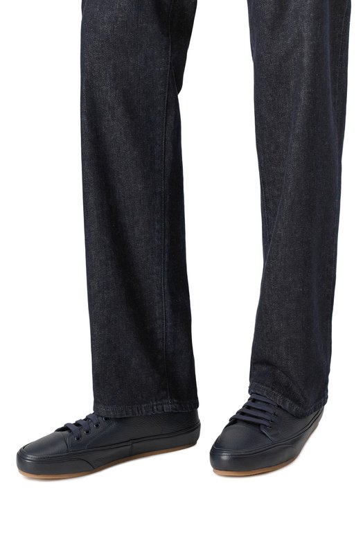 Кожаные кеды Brioni QHM10L/P7731 Синий  QHM10L/P7731 Фото 3