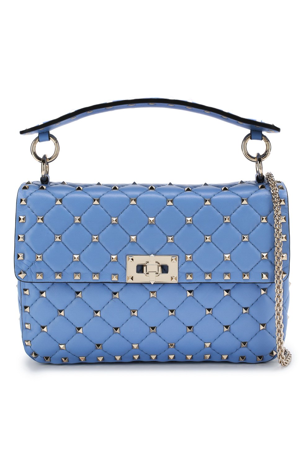 Сумка rockstud spike medium VALENTINO голубого цвета по цене 372000 руб., арт. RW2B0122/NAP, фото 6 Сумка rockstud spike medium VALENTINO, арт. RW2B0122/NAP, фото 6