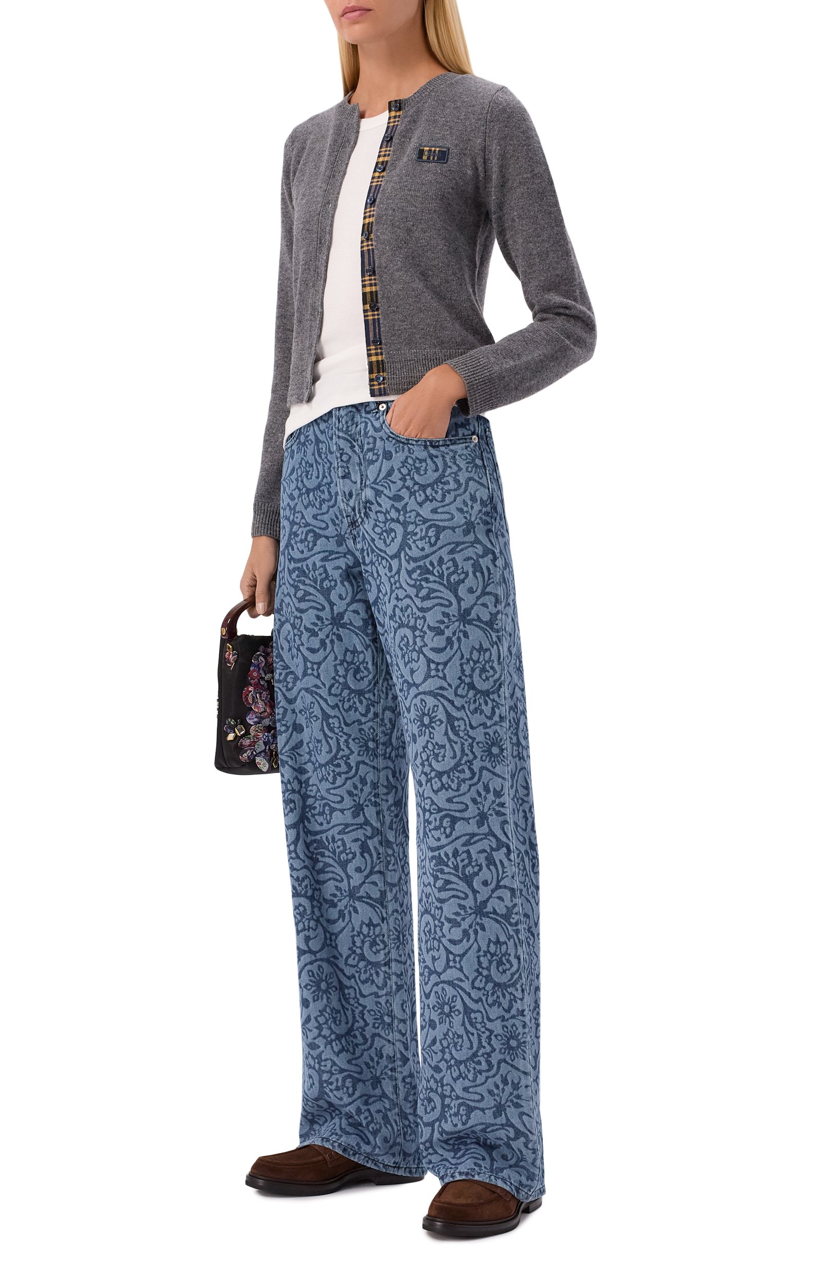 Джинсы presta DRIES VAN NOTEN голубого цвета по цене 63700 руб., арт. 130910/4407, фото 2 Джинсы presta DRIES VAN NOTEN, арт. 130910/4407, фото 2