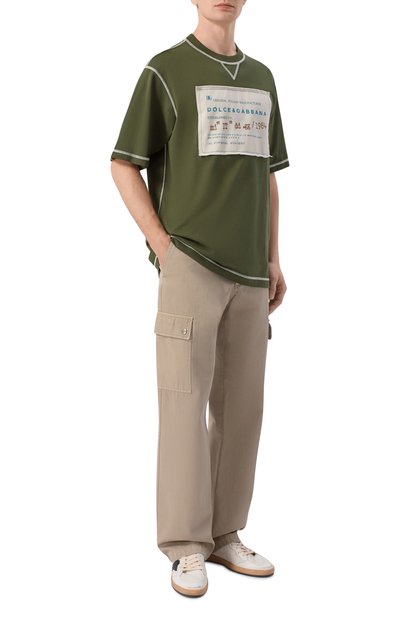 Мужская хлопковая футболка DOLCE & GABBANA, арт. G8SJ6T/G7P0W