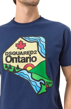 Мужская хлопковая футболка DSQUARED2 темно-синего цвета, арт. S74GD1392/D20035 | Фото 5 (Материал сплава: Проставлено; Длина (для топов): Стандартные; Рукава: Короткие; Драгоценные камни: Проставлено; Стили: Кэжуэл; Принт: С принтом; Материал внешний: Хлопок; Мужское Кросс-КТ: Футболка-одежда; Кросс-КТ: Джерси)
