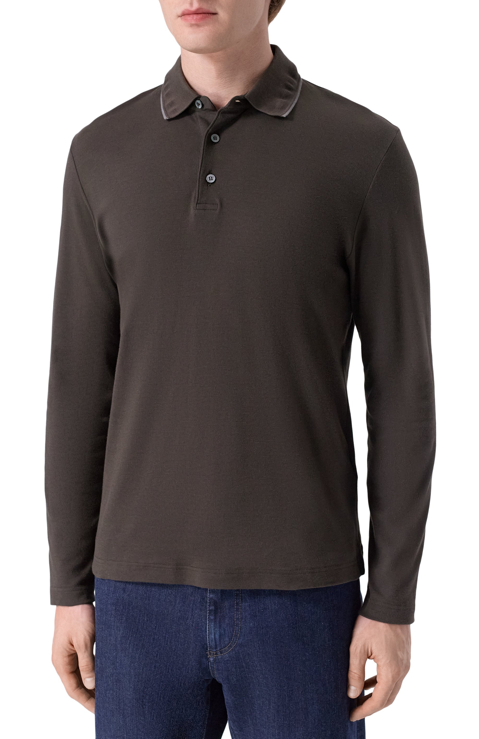 Поло из хлопка и кашемира CANALI, арт. T0902/MJ02337, фото 3