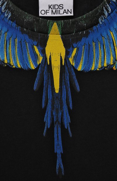 Хлопковый лонгслив MARCELO BURLON KIDS OF MILAN черного цвета по цене 13950 руб., арт. CBAB004F21JER005, фото 3 Хлопковый лонгслив MARCELO BURLON KIDS OF MILAN, арт. CBAB004F21JER005, фото 3