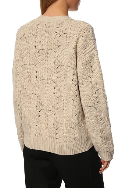 Кашемировый кардиган LORO PIANA кремового цвета по цене 356500 руб., арт. FAM0108, фото 4 Кашемировый кардиган LORO PIANA, арт. FAM0108, фото 4