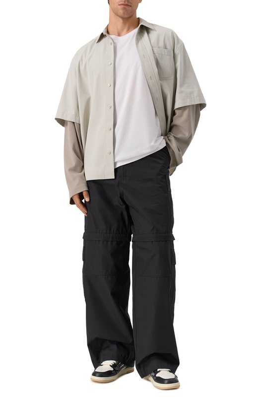 Кожаные кеды Skel-Top Amiri AMF0SR1140 Чёрно-белый  AMF0SR1140 Фото 2