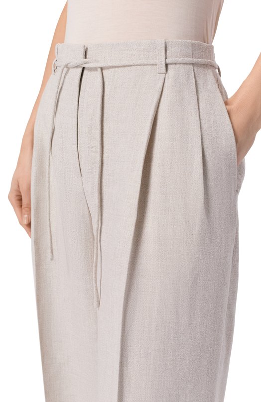 Брюки изо льна и вискозы 12 STOREEZ 137024 Серый  137024 Фото 5