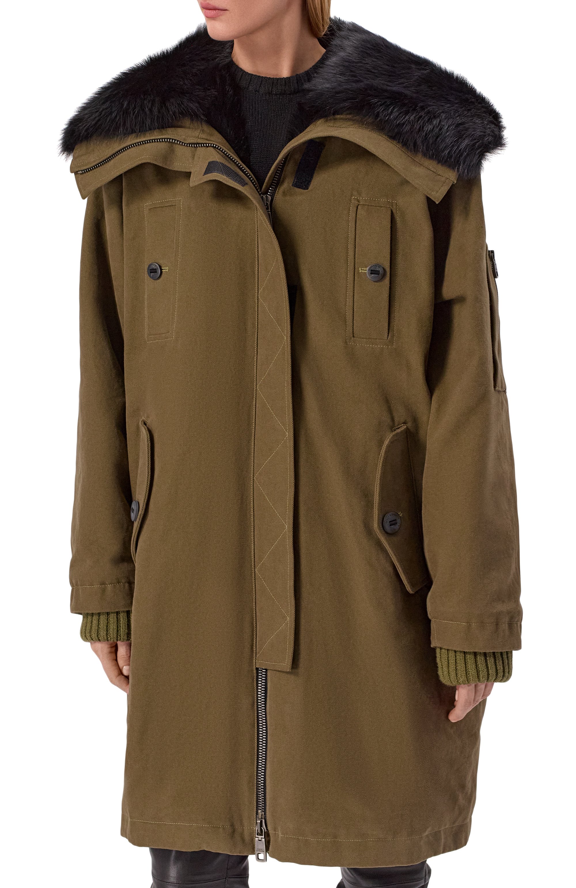 Хлопковая парка с подкладкой из овчины DOLCE & GABBANA, арт. F9U05Z/FU6YD, фото 3