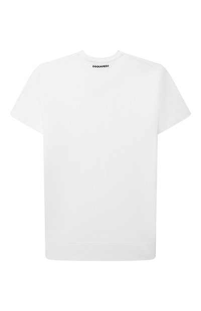 Хлопковая футболка DSQUARED2 белого цвета по цене 9950 руб., арт. DQ0666-D004G, фото 2 Хлопковая футболка DSQUARED2, арт. DQ0666-D004G, фото 2
