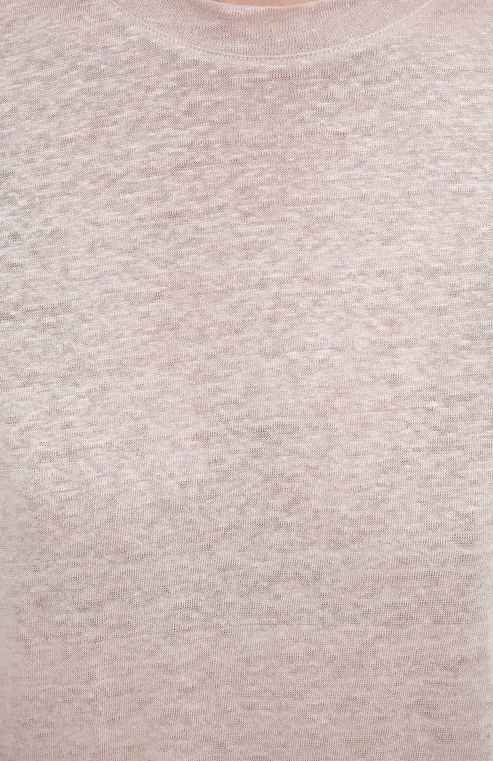 Льняная футболка MAX AND MOI светло-бежевого цвета по цене 9950 руб., арт. PERTAIWAN, фото 5 Льняная футболка MAX AND MOI, арт. PERTAIWAN, фото 5