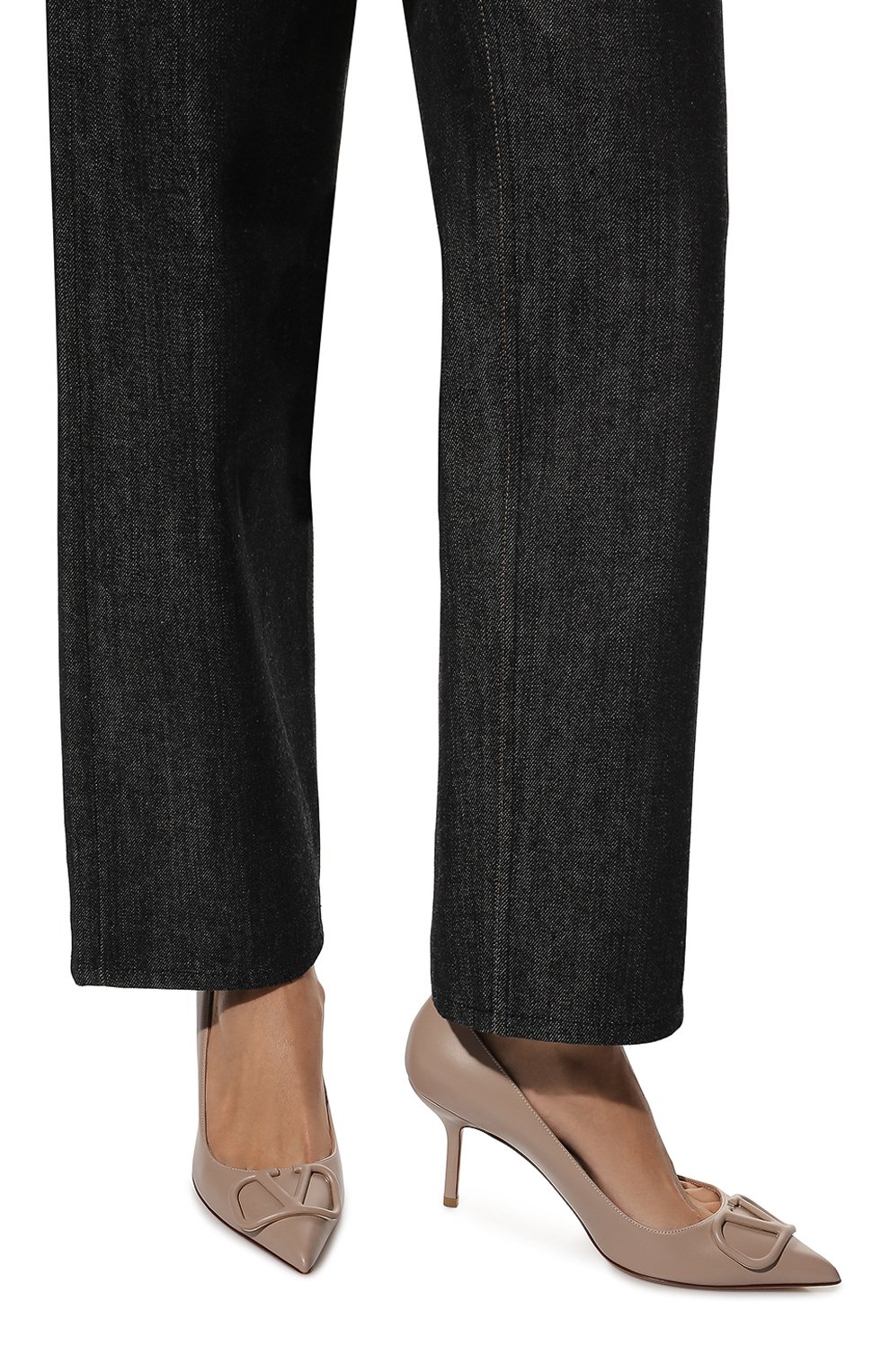 Кожаные туфли vlogo signature VALENTINO бежевого цвета по цене 69600 руб., арт. XW2S0R78/MZF, фото 3 Кожаные туфли vlogo signature VALENTINO, арт. XW2S0R78/MZF, фото 3