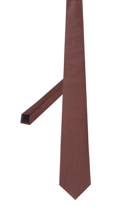 Шелковый галстук Corneliani 25U302-2520327 Коричневый  25U302-2520327 Фото 3
