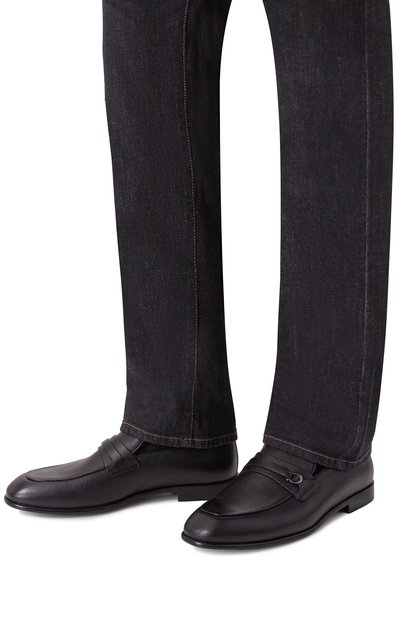 Кожаные лоферы FERRAGAMO, арт. 022385/768125, фото 3