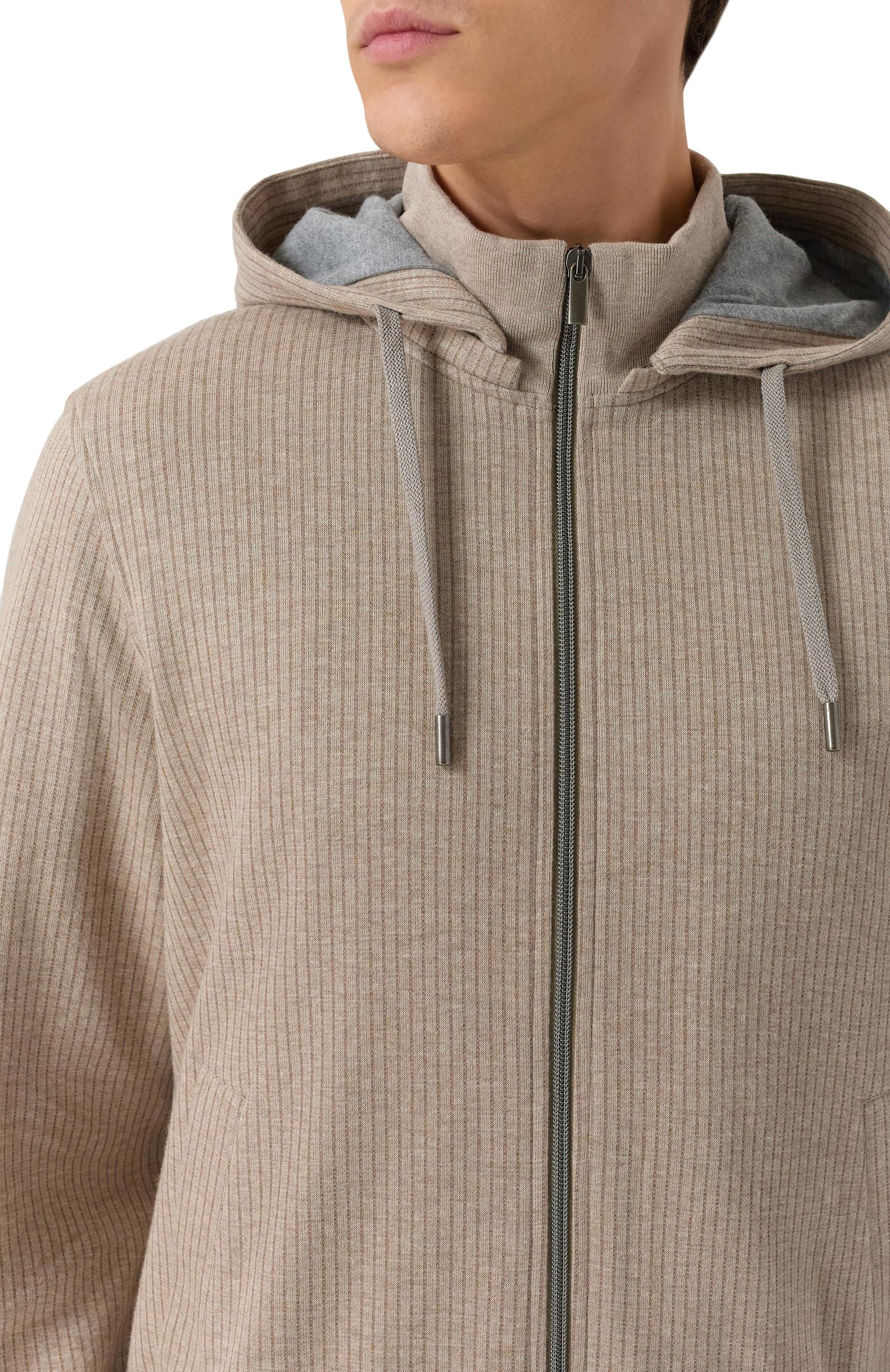 Хлопковая толстовка ANDREA CAMPAGNA бежевого цвета по цене 91950 руб., арт. 19M407.GZ00.CAMP./56, фото 5 Хлопковая толстовка ANDREA CAMPAGNA, арт. 19M407.GZ00.CAMP./56, фото 5