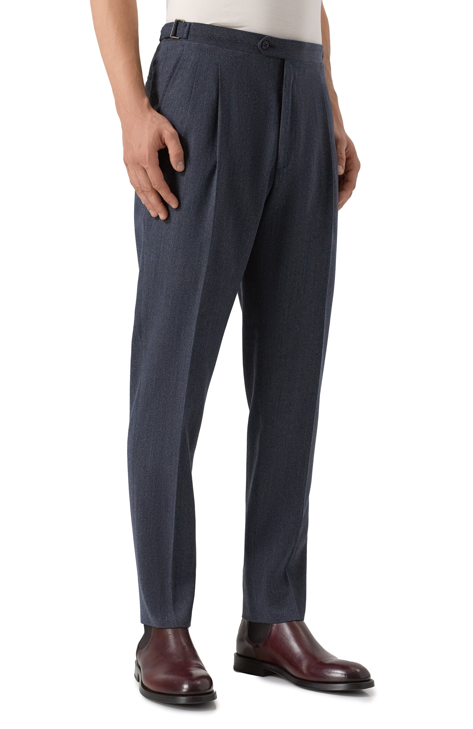 Брюки из шерсти и хлопка CORNELIANI темно-синего цвета по цене 54450 руб., арт. 264L21-2618331, фото 3 Брюки из шерсти и хлопка CORNELIANI, арт. 264L21-2618331, фото 3