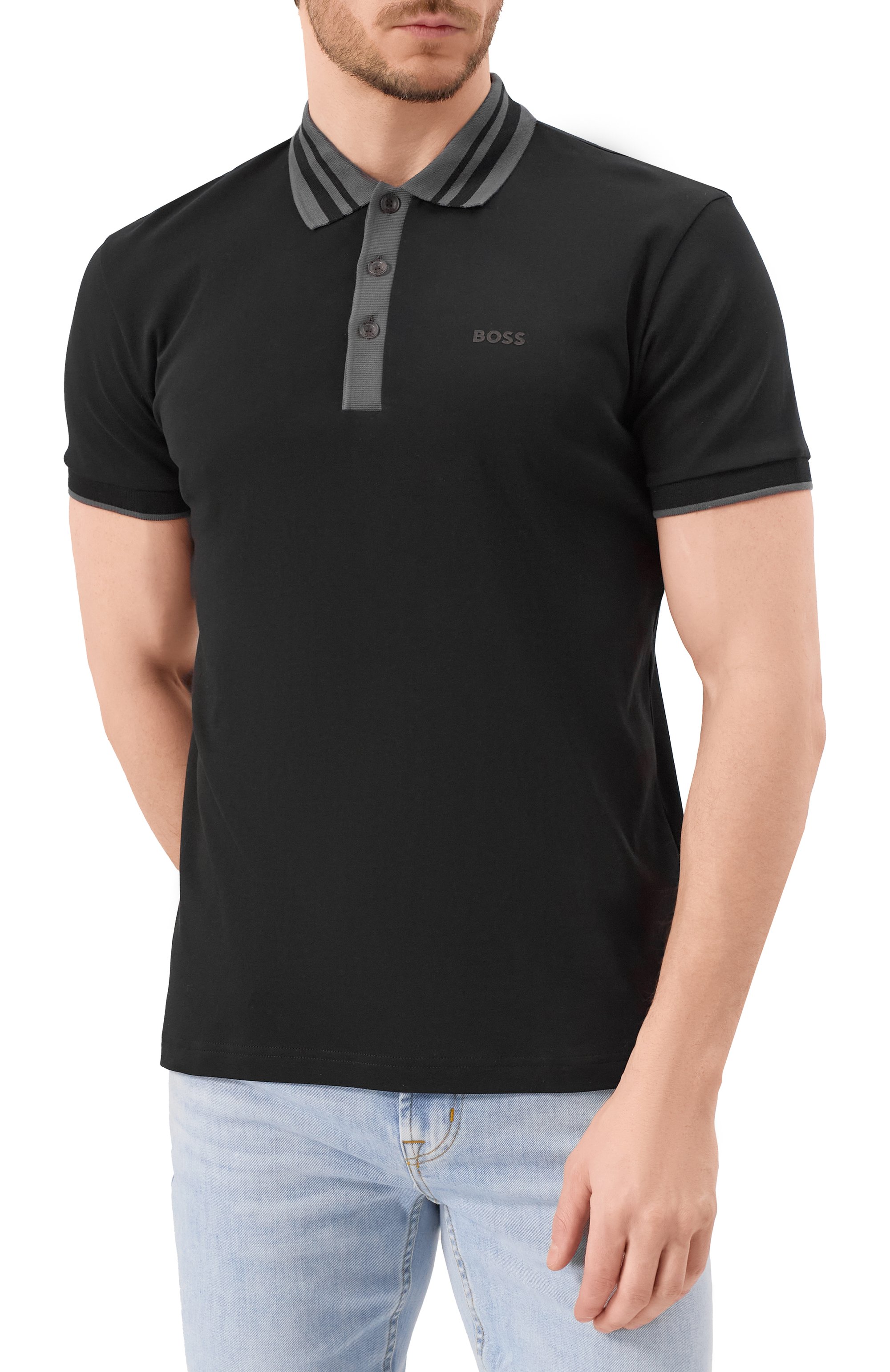 Хлопковое поло BOSS GREEN, арт. 50533272, фото 3