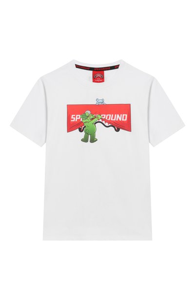 Хлопковая футболка SPRAYGROUND, арт. SPY1420WHT/SH0W THE SHARK WHITE REGULAR T-SHIRT