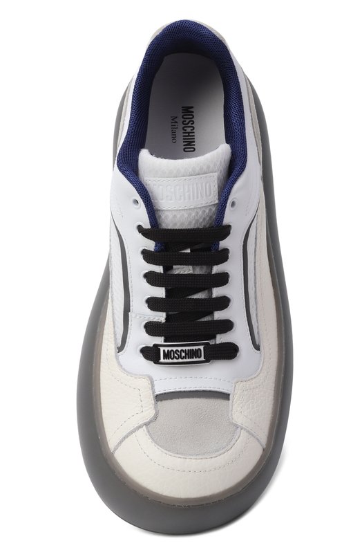 Кожаные кеды Moschino MB15165G00/GH5 Серый  MB15165G00/GH5 Фото 5