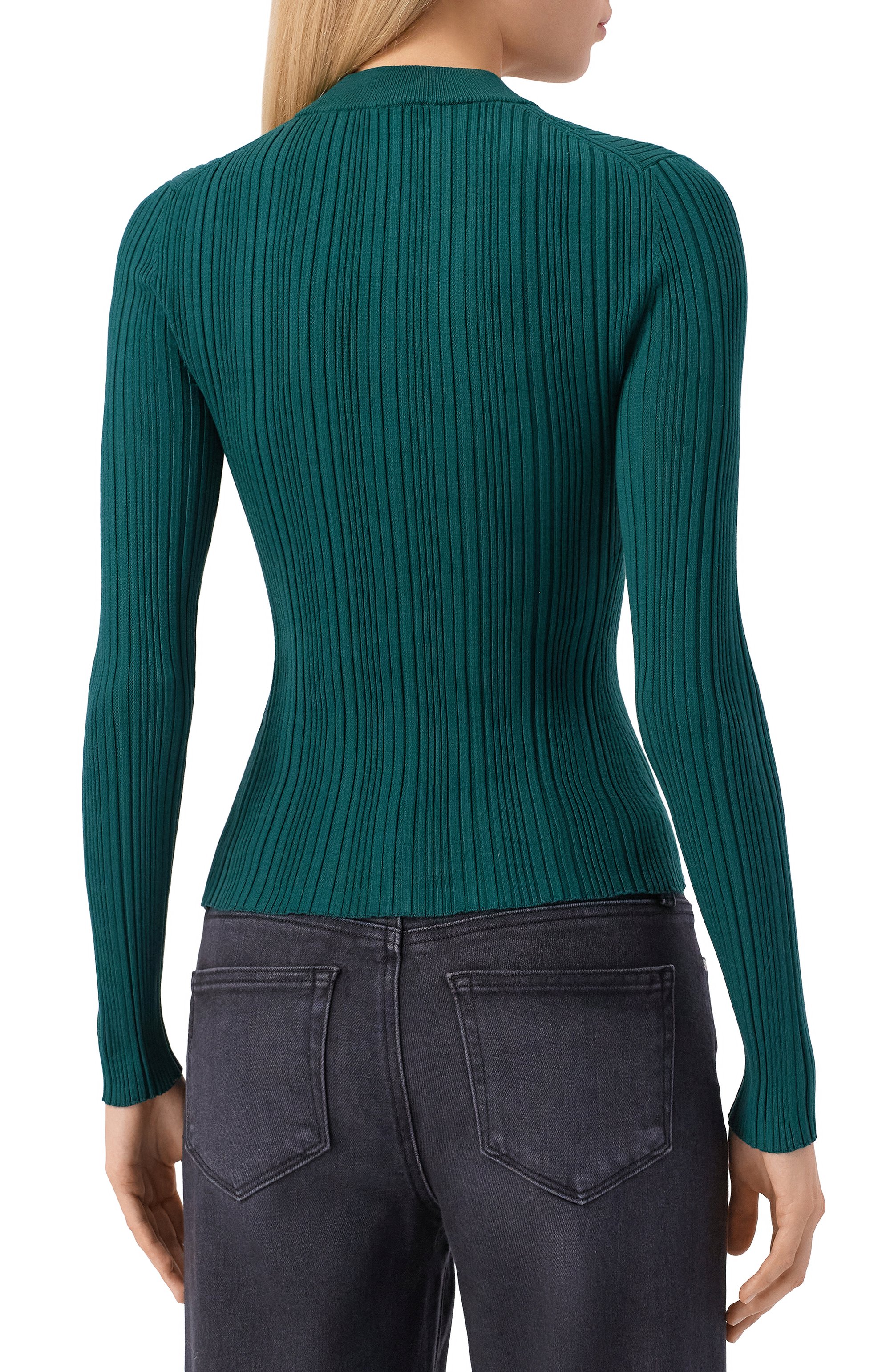 Пуловер из вискозы HUGO темно-зеленого цвета по цене 19950 руб., арт. 50549762, фото 4 Пуловер из вискозы HUGO, арт. 50549762, фото 4