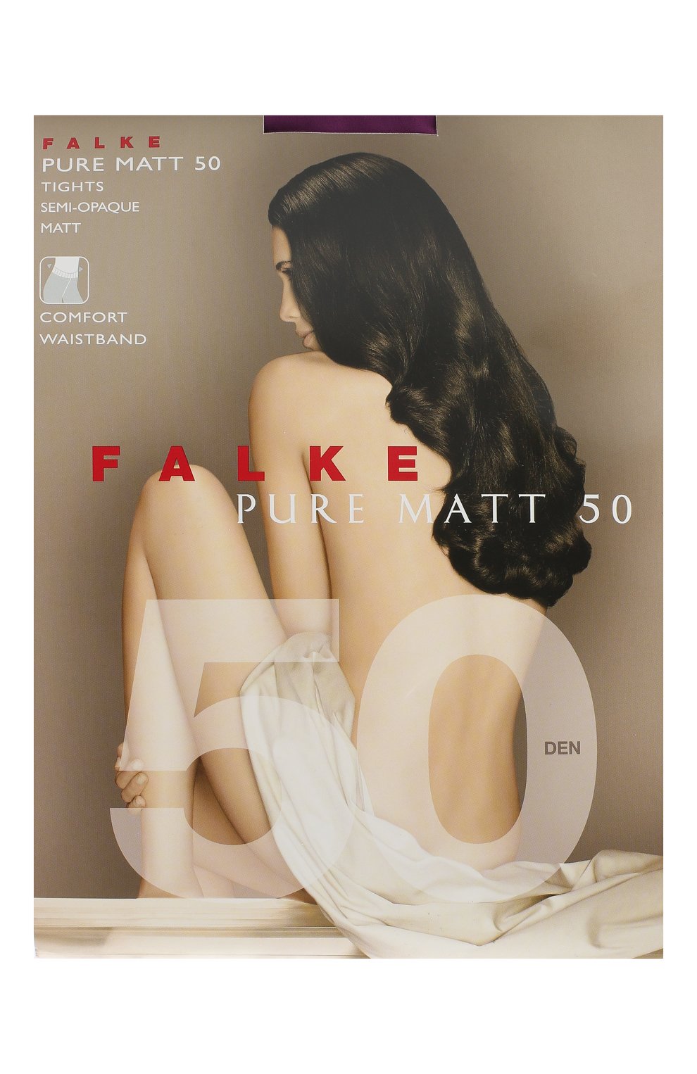 Колготки pure matt 50 FALKE сиреневого цвета по цене 4080 руб., арт. 40150, фото 1 Колготки pure matt 50 FALKE, арт. 40150, фото 1