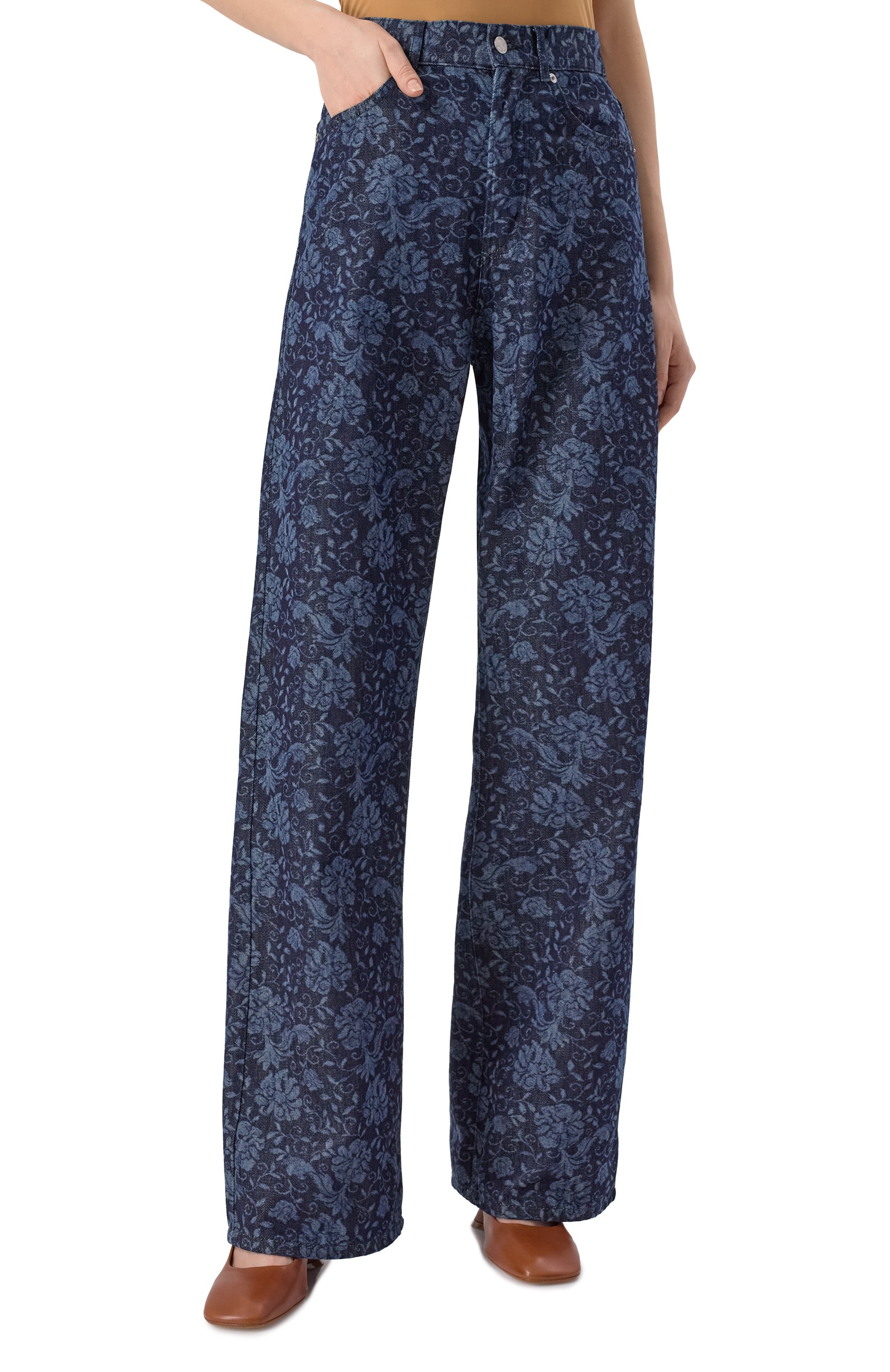 Джинсы DRIES VAN NOTEN темно-синего цвета по цене 66700 руб., арт. 251-010935-1557, фото 3 Джинсы DRIES VAN NOTEN, арт. 251-010935-1557, фото 3