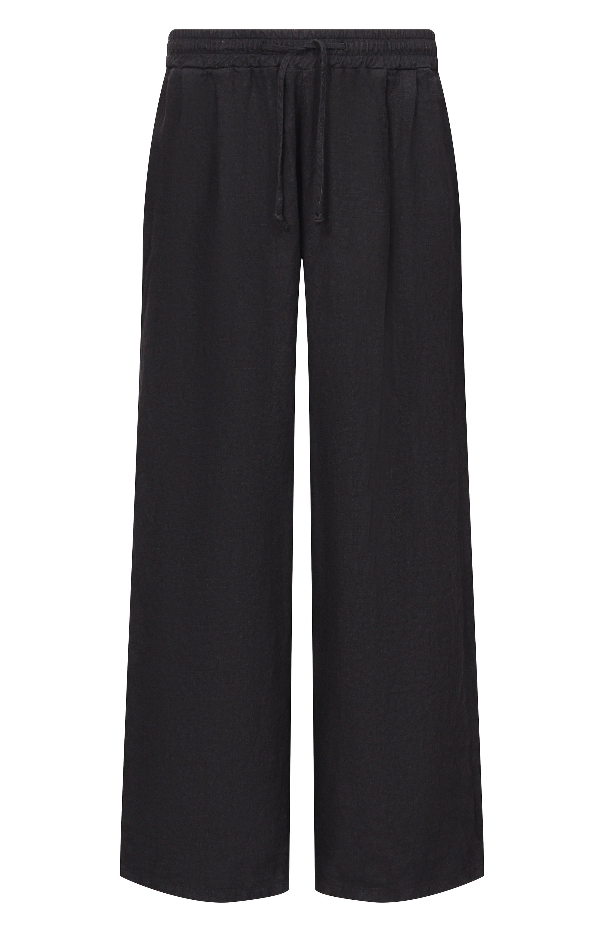 Льняные брюки NEVER ENOUGH черного цвета по цене 31050 руб., арт. 2B6M218-148/MPA079 W142, фото 1 Льняные брюки NEVER ENOUGH, арт. 2B6M218-148/MPA079 W142, фото 1