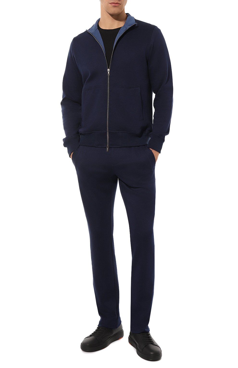 Кожаные кеды cleanic SANTONI черного цвета по цене 54400 руб., арт. MBCD21571NEANSB4, фото 2 Кожаные кеды cleanic SANTONI, арт. MBCD21571NEANSB4, фото 2