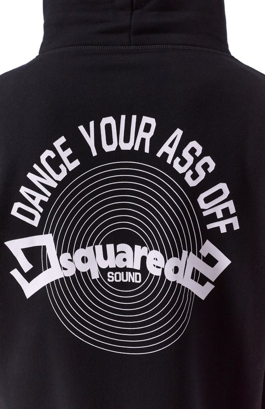 Хлопковая толстовка Dsquared2 S71HG0149/S25516 Чёрный  S71HG0149/S25516 Фото 5