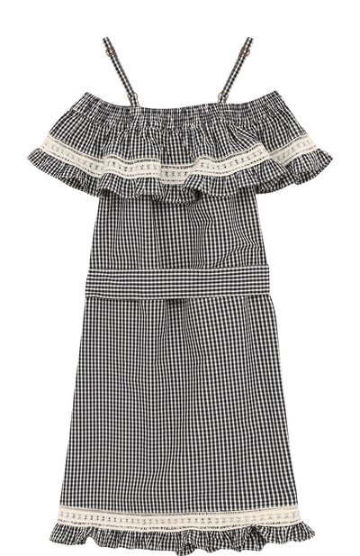 Хлопковый сарафан с поясом и открытыми плечами LES COYOTES DE PARIS, арт. 330115, фото 2