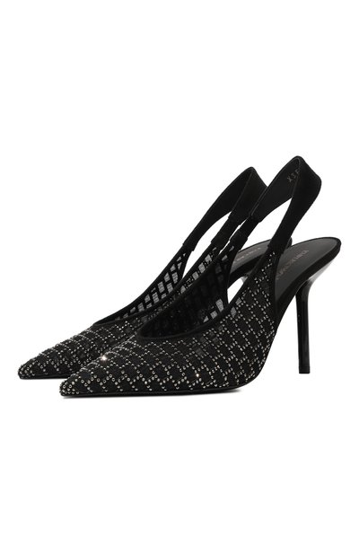 Текстильные туфли со стразами EMPORIO ARMANI, арт. X3E462/XR079, фото 1